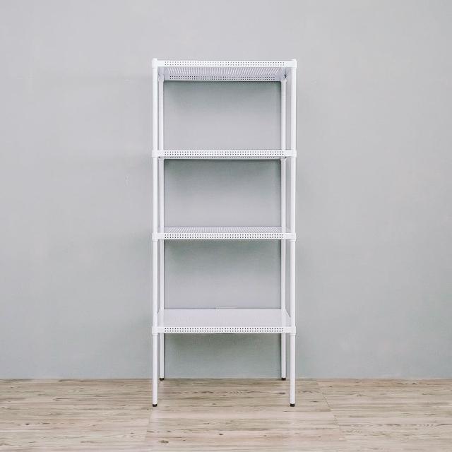 【dayneeds 日需百備】極致美學 75x45x180公分烤漆四層架(沖孔鐵架/收納層架/展示架/層架/鐵架)