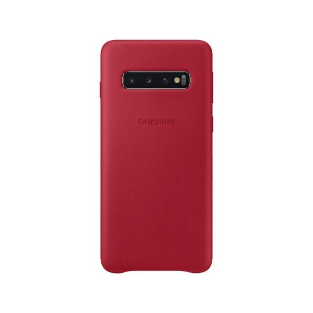 【Samsung 三星】GALAXY S10 原廠皮革背蓋(台灣公司貨)