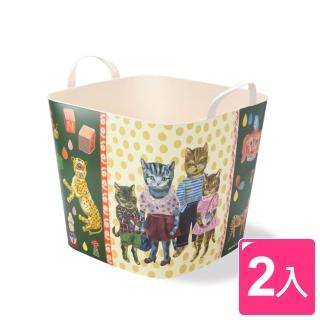 【stacksto】Nathalie Lete花漾籃/置物籃/收納籃/提籃/洗衣籃-2入組(三款可選)