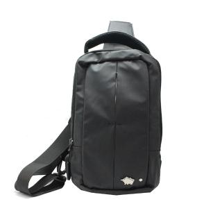 【DRAKA 達卡】街頭痞雅系列-後背/側背三用方形單肩包-黑(44DK722-7997)