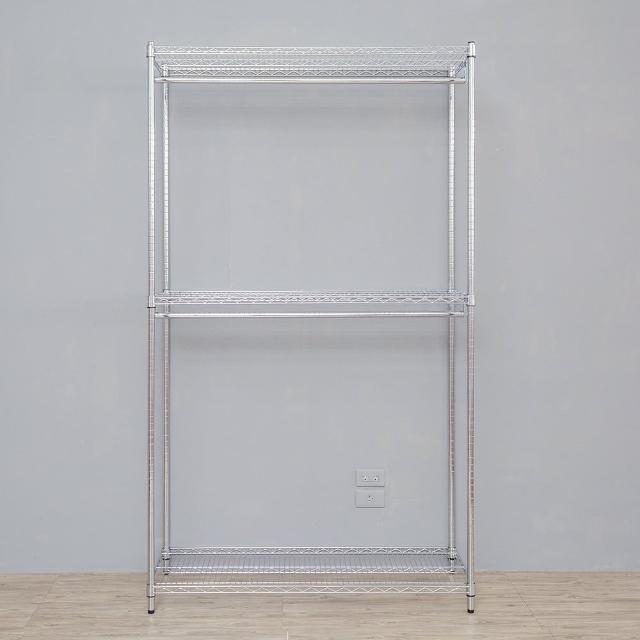 【dayneeds 日需百備】荷重型 120x45x210cm 電鍍（鎖管）三層雙桿衣櫥(置物架/掛衣架/收納架/層架/鐵架)