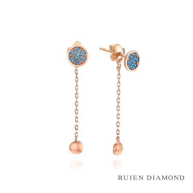 【RUIEN DIAMOND 瑞恩鑽石】韓國輕珠寶 飾品 配件(14K 玫瑰金 耳環 LE206)