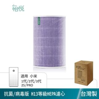 【怡悅】HEPA濾心（抗菌版）適用米家 小米 1代/2代/2S/3代/ Pro 空氣淨化器(小米清淨機專用)