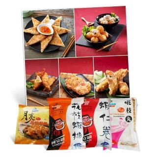7213826 OL 【興達港歐董魚丸】花枝蝦排/月亮花枝蝦餅/花枝丸/蝦仁卷/黑輪包蛋任選4-5入組