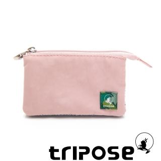 【tripose】漫遊系列岩紋簡約微旅萬用零錢包(玫瑰粉)