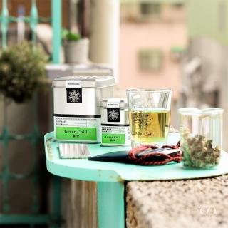 【samova 歐洲時尚茶飲】草本白茶/含微量咖啡因/Green Chill偷閒(Tea Tin Mini系列/10g)