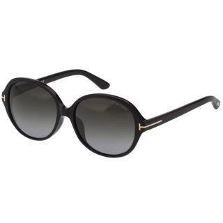 【TOM FORD】復古圓面 太陽眼鏡(黑色)