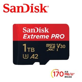 【SanDisk 晟碟】Extreme PRO 1TB A2 micro SDXC U3 UHS-I 記憶卡(公司貨)