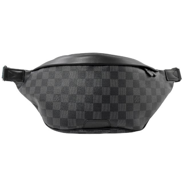 【Louis Vuitton 路易威登】N40187 Discovery 黑灰棋盤格紋腰包/胸口包(現貨)