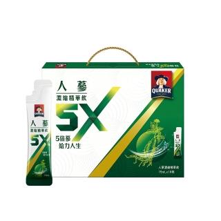 【QUAKER 桂格】5X 人蔘濃縮精華飲禮盒15ml×18入×1盒(共18入 送禮推薦/母親節禮物)