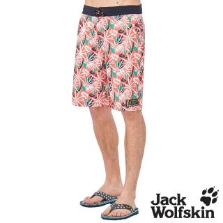 【Jack wolfskin 飛狼】男 彈性抗UV海灘褲(橘色)