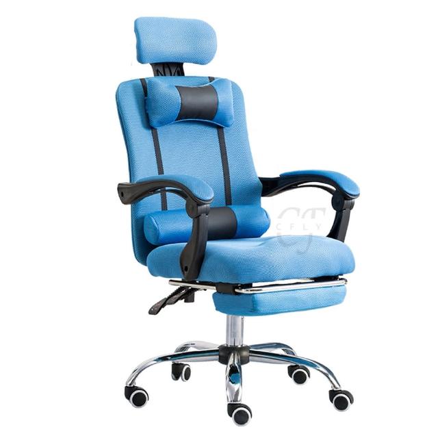 【C-FLY】英雄坐臥升級置腳台紓壓電腦椅-送震動按摩腰枕