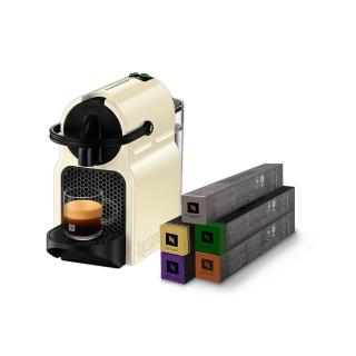 【Nespresso】膠囊咖啡機 Inissia _香草黃 奶茶色 送禮 入厝 全自動咖啡機(義式咖啡館50顆組)
