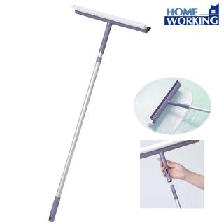 【HOME WORKING】伸縮鋁柄洗窗刷36CM(日本TERAMOTO/去汙纖維海綿/清潔省力又輕鬆)