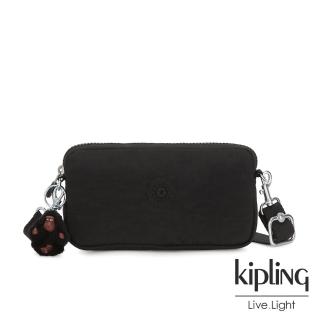 【KIPLING】質感黑側背多功能配件包-EMILIA