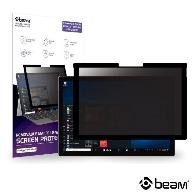 【BEAM】Microsoft Surface Pro 6 重覆黏貼式防窺螢幕保護貼(Microsoft 防窺 螢幕保護貼)