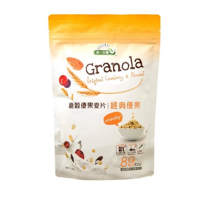 【統一生機】脆榖優果麥片-經典優果/香甜紫藷任選240gx1袋