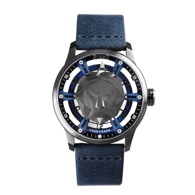 【FIBER 法柏】萬獸之王-立體空間機械腕錶 現代摩登藍款