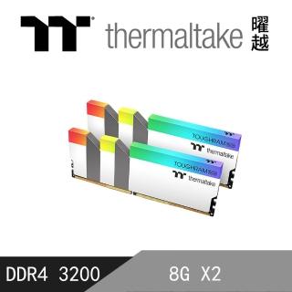 【Thermaltake 曜越】TOUGHRAM 鋼影 RGB 記憶體 DDR4 3200MHz  16G 白色(R022D408GX2-3200C16A)