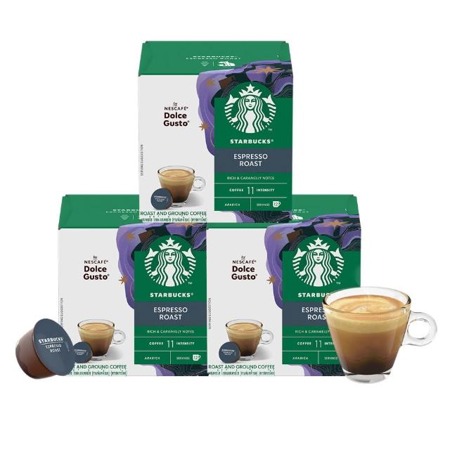 【NESCAFE Dolce Gusto】雀巢多趣酷思星巴克咖啡膠囊3盒(家常/閑庭/濃縮/派克/哥倫/冰美式)