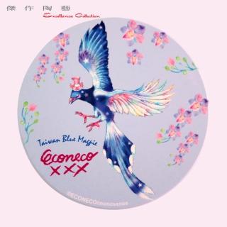 【傑作陶藝】ECONECO Taiwan Blue Magpie coaster 台灣藍鵲 陶瓷吸水杯墊(E16)