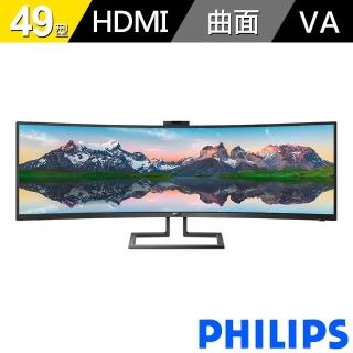 【Philips 飛利浦】499P9H1 49型 Dual QHD曲面顯示器(32:9)