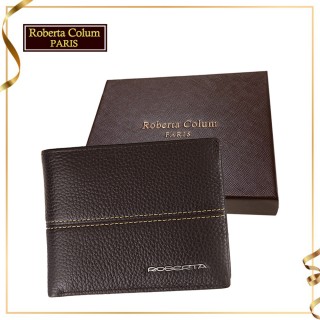 【Roberta Colum】諾貝達專櫃皮夾 進口軟牛皮短夾 短版皮夾(25004-2咖啡色)