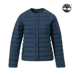 【Timberland】女款海峽藍可收納式羽絨外套(B4115U48)