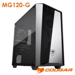 【COUGAR 美洲獅】MG120-G 全景鋼化玻璃側窗機箱 電競機殼(鏡面透明燻黑面板)