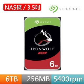 【SEAGATE 希捷】IronWolf 6TB 3.5吋 5400轉 NAS硬碟 含3年資料救援(ST6000VN001)