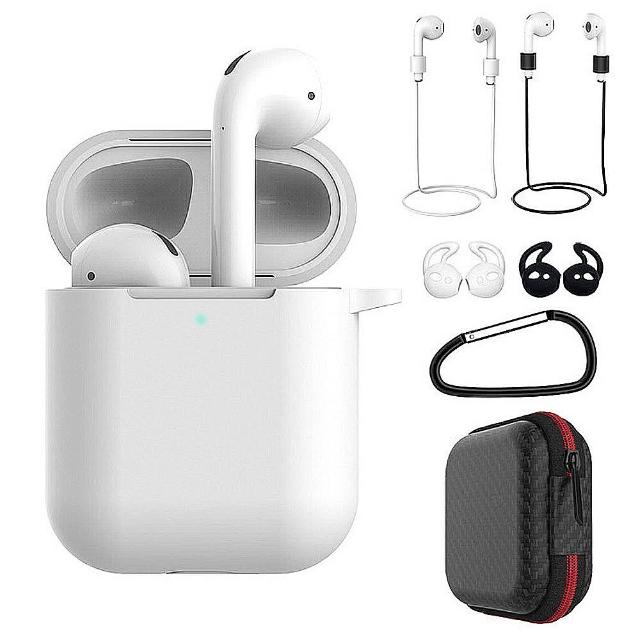 【LOTUS】AirPods AirPods2 7套組 矽膠保護套 APPLE藍芽耳機保護套(藍芽耳機)