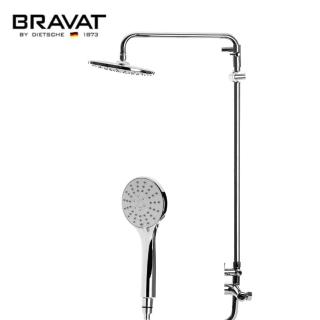 【特力屋】BRAVAT 貝朗 伊萊Eler 頂噴三段花灑龍頭組 F6191238CP-A1