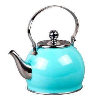 Creative Home NOBILI-TEA 950ml藍色烤漆不鏽鋼附濾網沖茶器 茶壺 水壺