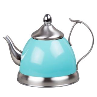 Creative Home NOBILI-TEA 950ml藍色烤漆不鏽鋼附濾網沖茶器 茶壺 水壺