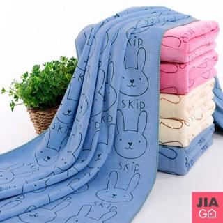 【JIAGO】小兔超細纖維浴巾-70×140cm