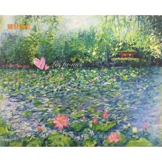 【豐財藝術】All things flourish 萬物興旺植物園 能量開運真跡油畫(印象派油畫藝術收藏首選)