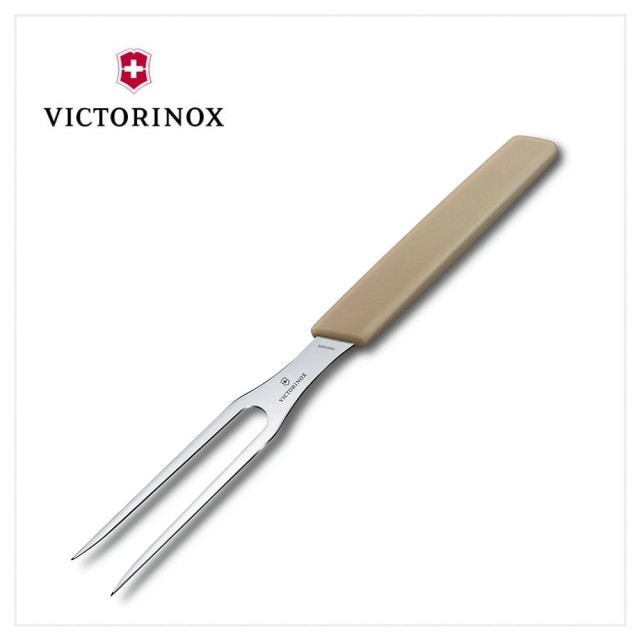 【VICTORINOX 瑞士維氏】Swiss Modern切肉叉/米色(6.9036.158B)