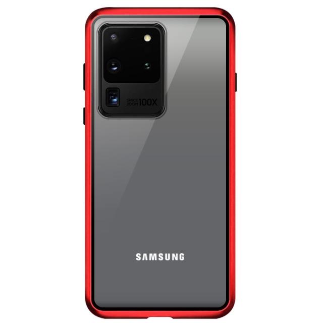 Samsung S20 Ultra 金屬單面磁吸透明玻璃手機保護殼(S20Ultra手機殼 S20Ultra保護殼)