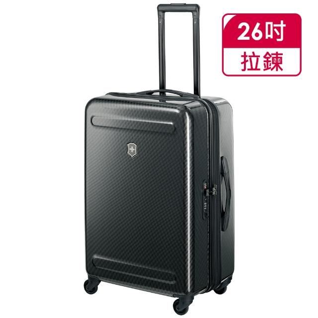 【VICTORINOX 瑞士維氏】Etherius Illusion系列可擴充26吋硬殼行李箱(黑)