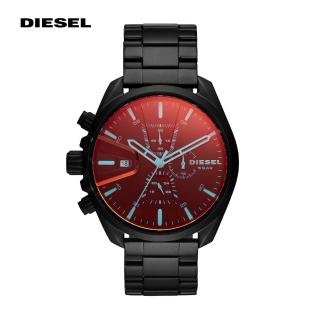 【DIESEL】MS9 奔馳者霧黑不鏽鋼計時男錶 47MM DZ4489