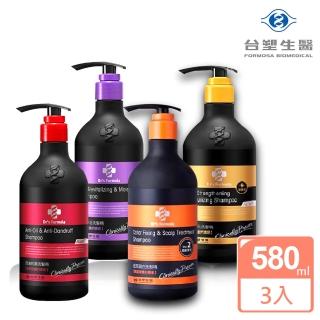 【Dr. Formula 台塑生醫】洗髮精升級版580gx3(強化髮根清爽感/控油抗屑/固色洗髮/溫潤舒活)