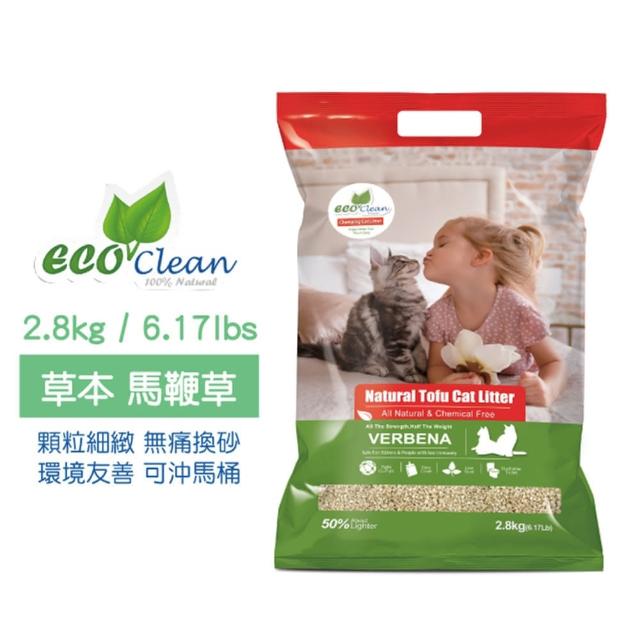 【ECO 艾可】天然草本輕質型豆腐貓砂2.8kg/6入組-櫻花/馬鞭草/活性炭(仿礦豆腐砂/破碎型豆腐砂)