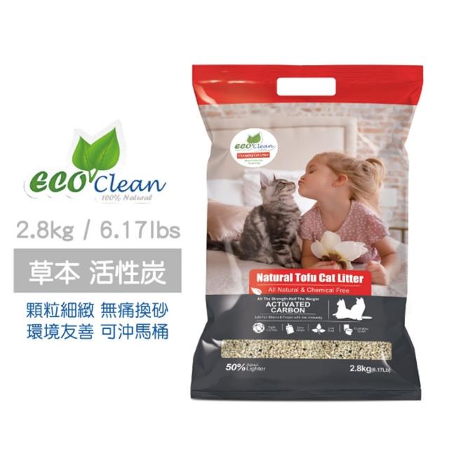 【ECO 艾可】天然草本輕質型豆腐貓砂2.8kg/6入組-櫻花/馬鞭草/活性炭(仿礦豆腐砂/破碎型豆腐砂)