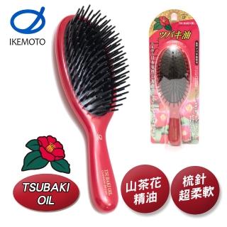 【IKEMOTO 池本刷子】山茶花油護髮氣墊梳(橢圓梳)