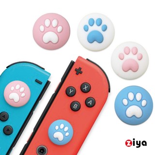 【ZIYA】Swich 副廠JOY-CON Swich Lite 按鈕帽蓋 粉愛喵喵(4入)