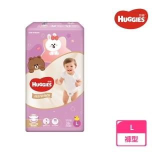 【HUGGIES 好奇】裸感好動褲/褲型尿布/褲型紙尿褲 LINE FRIENDS熊大兔兔聯名款 L 38片x4包/箱