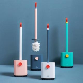 【璞澤家居】壁掛式長柄軟毛馬桶刷組(四色任選)