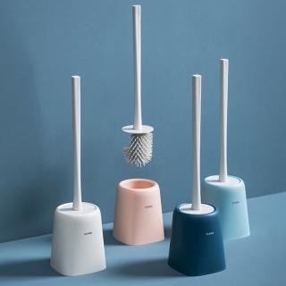 【璞澤家居】北歐風方圓軟毛馬桶刷組(四色任選/兩款刷毛)