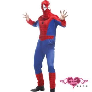 【Angel 天使霓裳】角色扮演 蜘蛛人 英雄系萬聖節派對表演服(藍紅F)