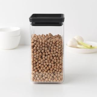 【Brabantia】方型食物儲存罐1.6L-深灰